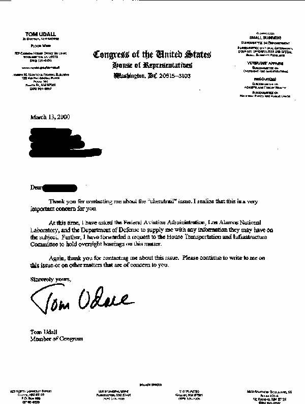 REPRESENTATIVE UDALL FAILS TO RESPOND